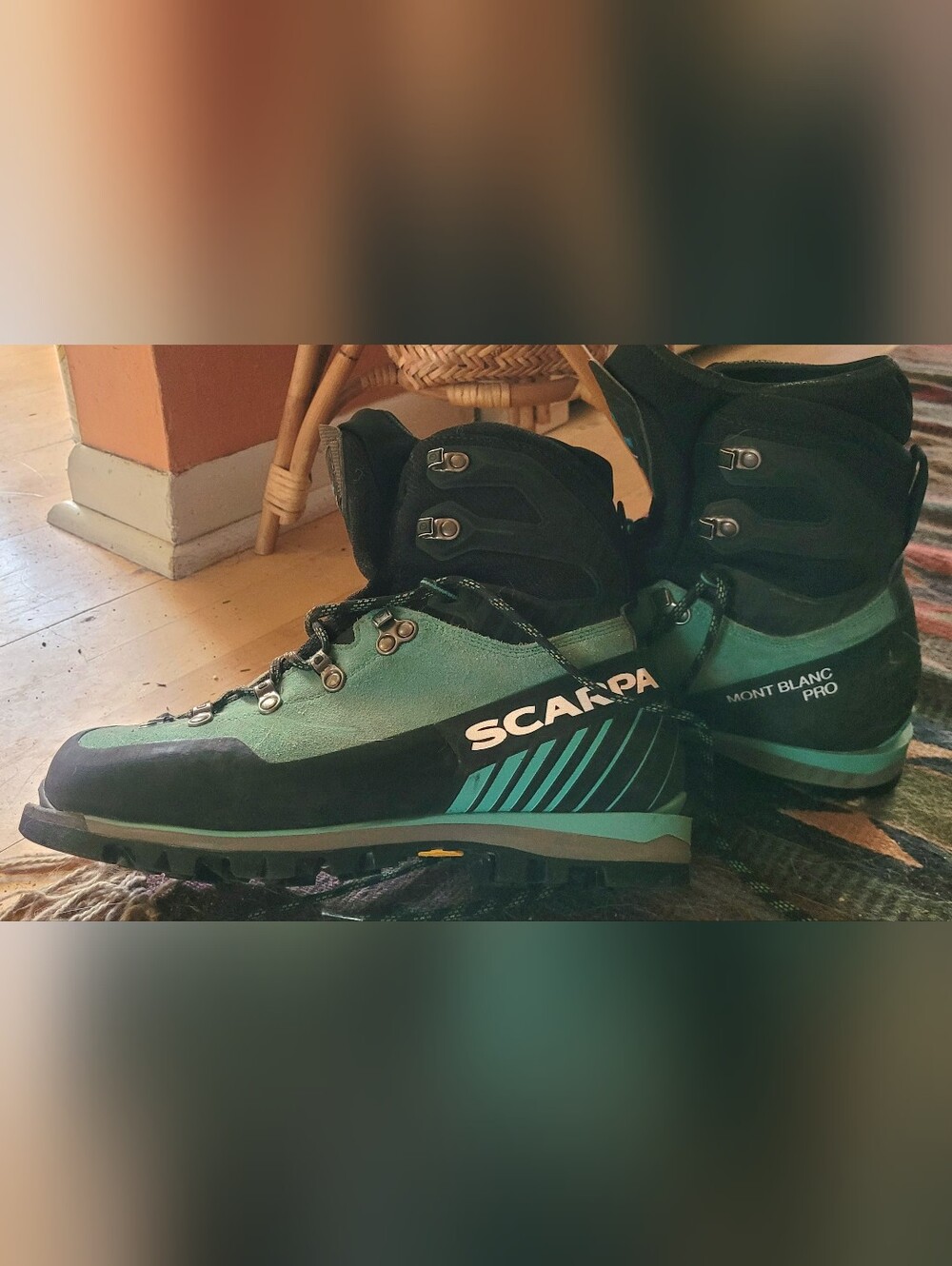 Scarpa Women's Teal Green Mountaineering Boots